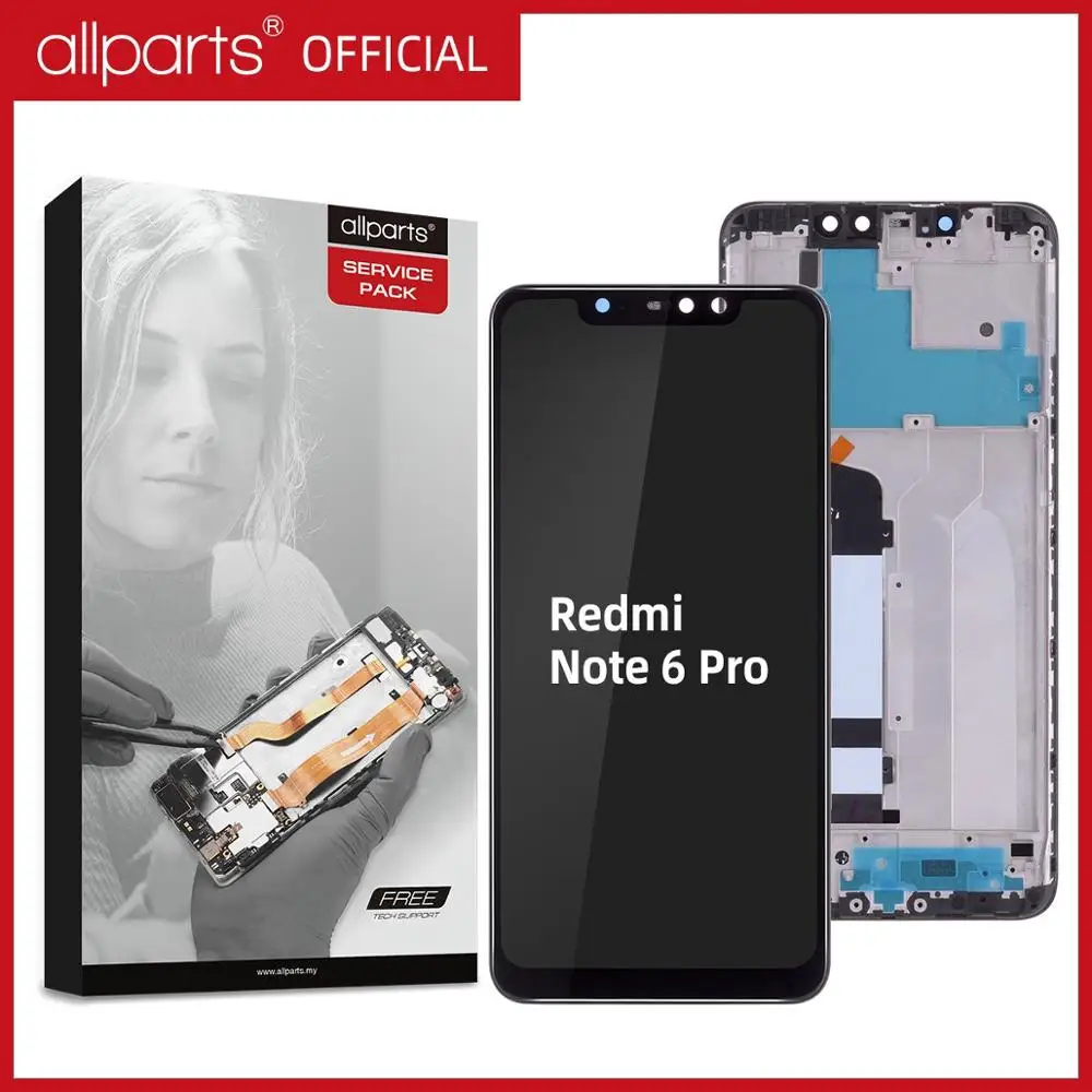 Дисплей для Xiaomi Redmi Note 6 Pro LCD в сборе с тачскрином на рамке Оригинал 6.26''