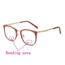 Модные круглые очки для мужчин и женщин, двойной светильник, очки для чтения, ультра светильник, бифокальные очки для пресбиопии для мужчин и женщин с коробкой NX