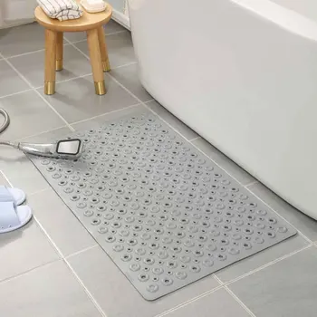 

Foot Massage Home Bath Mat Anti Mould Non Slip Floor Toilet Suction Cups Washable Bathtub Pad Drain Holes PVC Bathroom Accessory