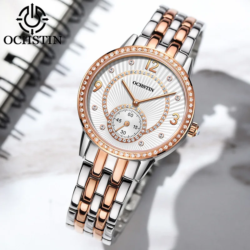 

2019 Augustus Deng New Style WOMEN'S Watch Clean Steel Sapphire European And American Style Waterproof Watch Women's High-end Wa