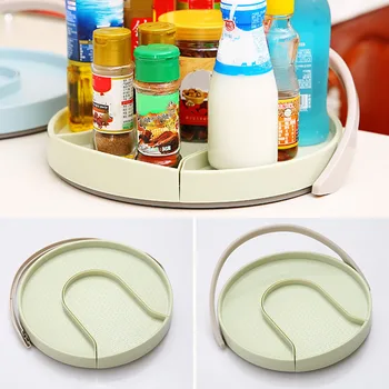 

Kitchen Jar With Handle Pull Out Type Seasoning Multi Function Drink Organizer Storage Rack Condiment 360 Degree Rotation