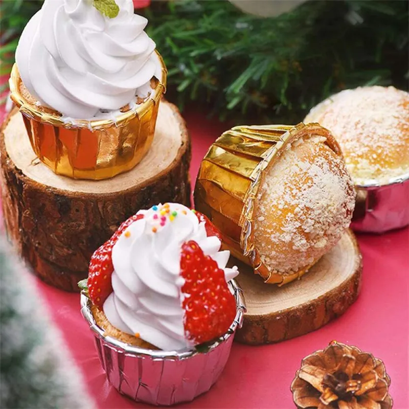 50PCS/Pack 3Colors Muffin Cupcake Liner Cake Wrappers Baking Cup