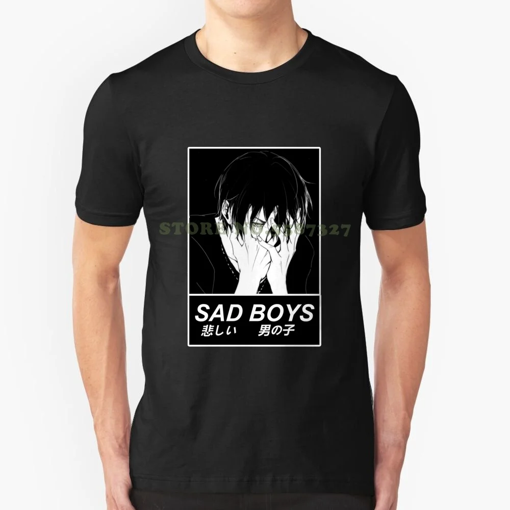 SAD BOYS - японская аниме Эстетическая футболка футболки для мужчин и женщин |