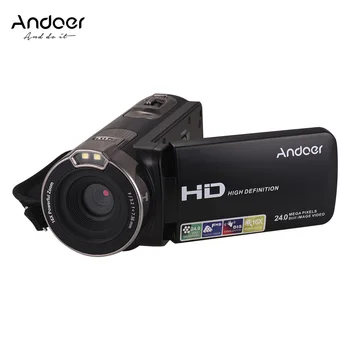 

Andoer Upgraded 1080P Full HD Digital Video Camera Portable Home-use DV with 3.0 Inch Rotating LCD Screen Digital Zoom