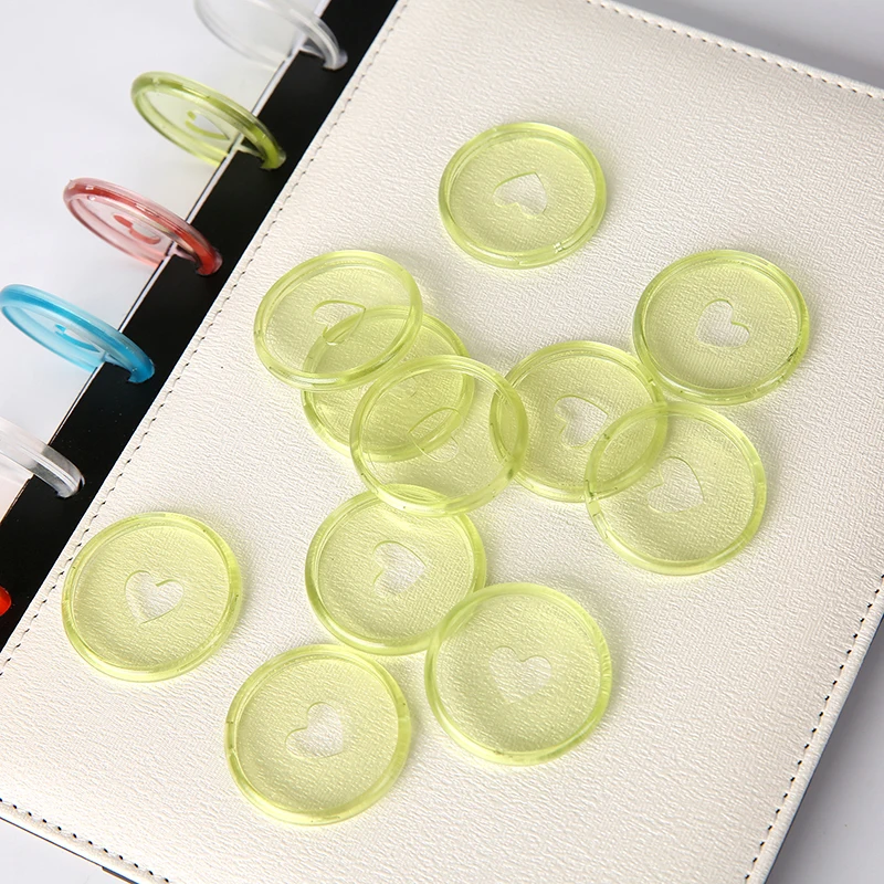 Transparent Disc Buckle Notebook Binding Ring Binds Love Mushroom Hole Hand Book Accessory 35mm Binder A5 Binder Ring
