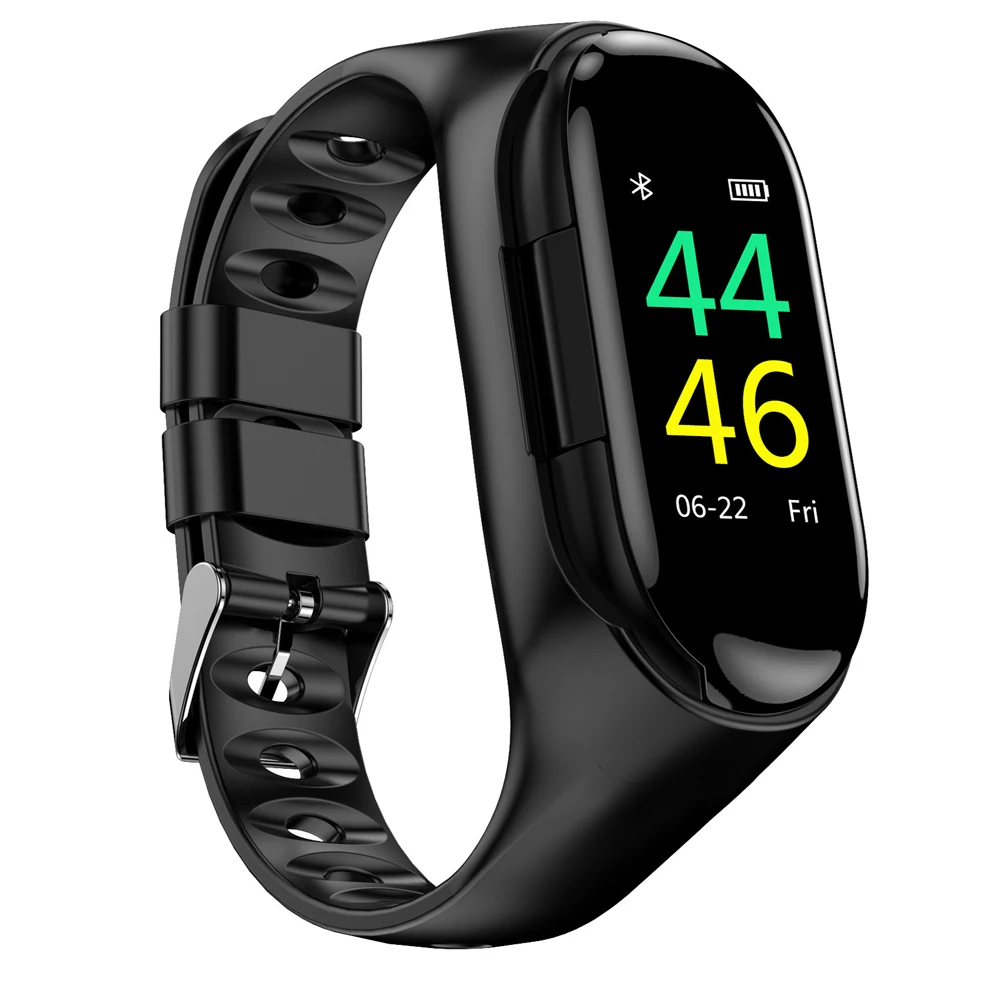 Special Product  Smart Watch men With Bluetooth Earphone 2 in 1 Heart Rate Monitor Smart Wristband Long Time Standby