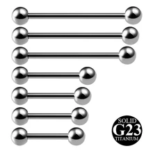 

1PC 12-38mm G23 Titanium Cartilage Earring Tongue Nipple Bar Tragus Helix Body Piercing Jewelry Industrial Piercings Barbell 14G