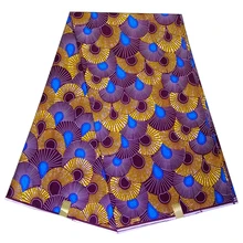 Best Quality African Beautiful Pattern Print Guaranteed Veritable Dutch Wax Fabric African Pagne Ankara Dutch Wax Fabric 6 Yards