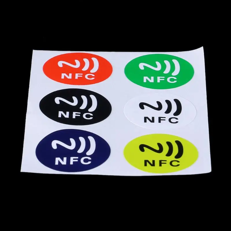 N0HC 방수 PET 소재 NFC 스티커 스마트 접착제 Ntag213 모든 휴대 전화 용 태그