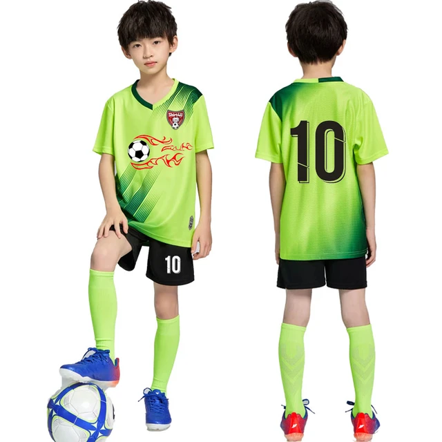 Acheter Uniformes de football pour enfants, ensemble de maillot de football  pour garçons et filles, Kit à manches courtes, Short, ensemble de vêtements  de sport pour enfants