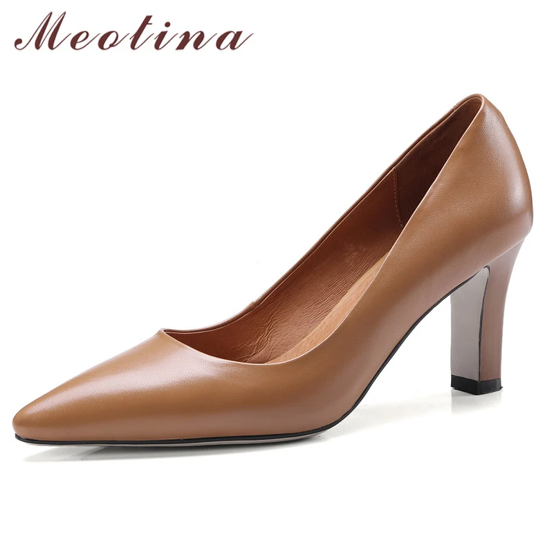 genuine leather pumps
