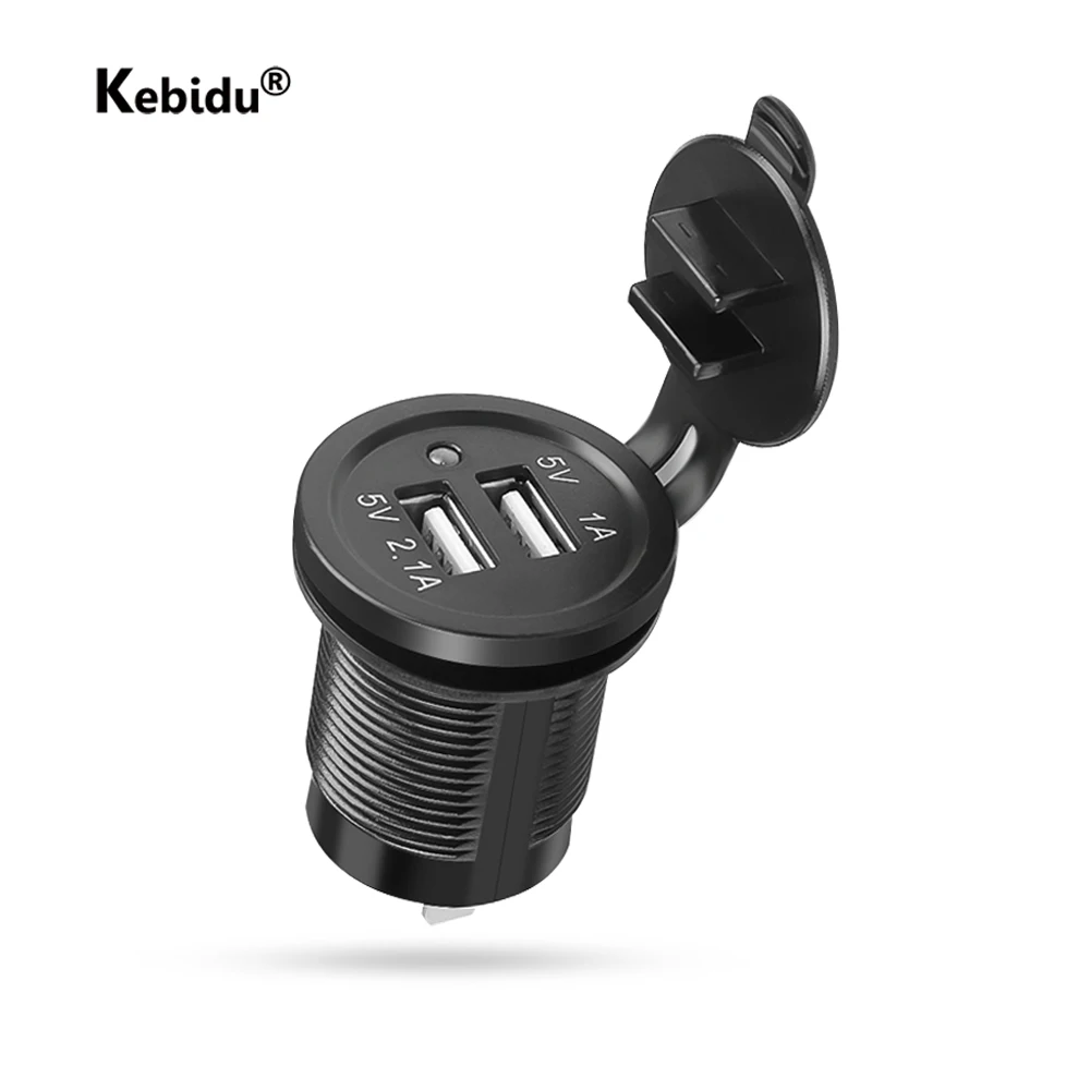 Car Dual USB Charger Motorcycle Cigarette Lighter 12V Car Boat Motorcycle Cigarette Lighter Sockets Power Plug Outlet car charger car phone charger