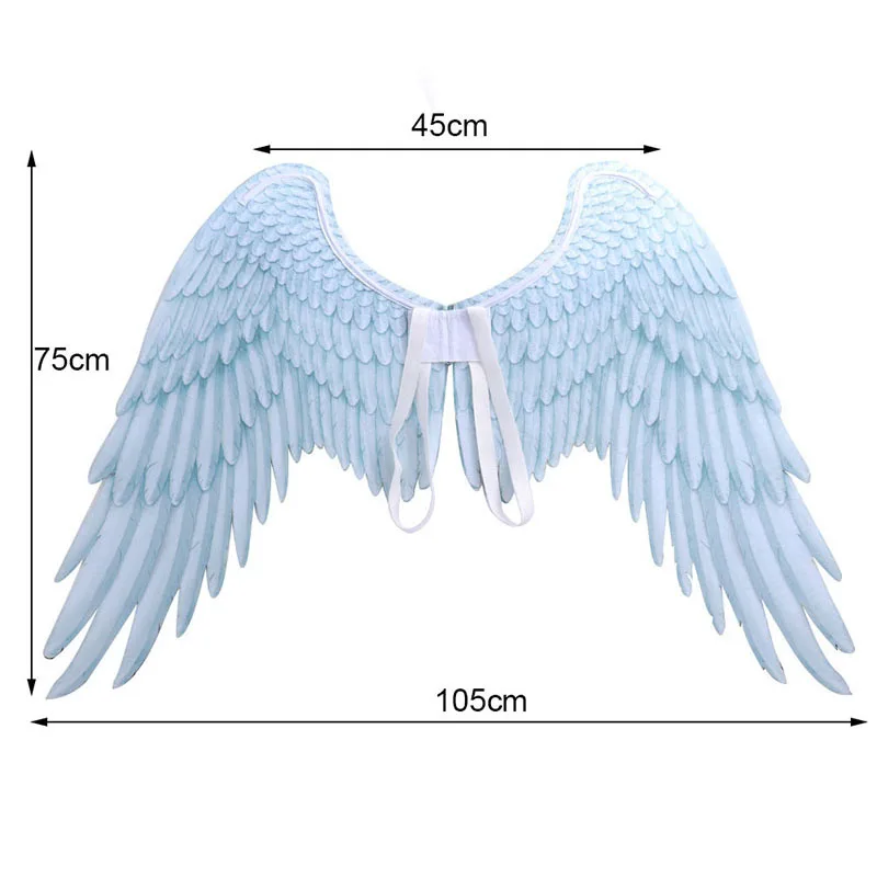 Adult angel 75X105CM Малифисент рога ведьмы маска крылья косплей костюм реквизит Черная Королева головные уборы шлем взрослые дети вечерние Крылья Ангела демона - Цвет: Adult angel 75X105CM