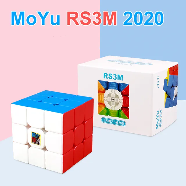 Moyu RS3M 2020 Magnetic RS3M 3*3 Magic Puzzles Speed Cube Magnets Cube 3x3 Stickerless Toys For Children rs3m 1