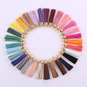 

300pcs/pack Tassel Vintage Leather Tassels Fringe for Purl Macrame DIY Jewelry Keychain Cellphone Straps Pendant