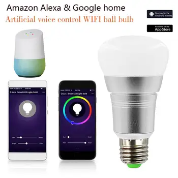 

Smart LED WIFI Bulb Wifi RGB White Timing Function Dimmable LED Lamp Compatible with Amazon Alexa/Google APP Assistant
