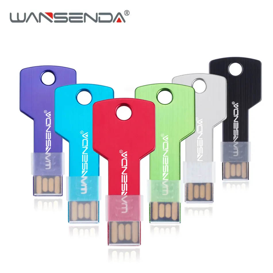 WANSENDA USB флеш накопитель в форме ключа 32 ГБ 4 8 16 64 ГБ|USB флэш-накопители| |