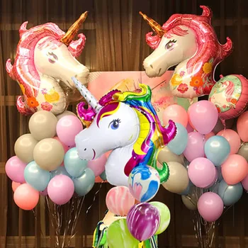 

Rantion Unicorn Balloons Stand Pink Air Ballon Fly Unicorn Birthday Party Deco Children Commemorative Baby Show Cute Decorations