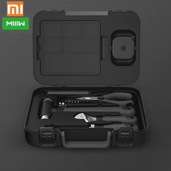 

Xiaomi MIIIW Toolbox 6 add 2 DIY Tool Kit General Household Hand Tool with Screwdriver Wrench Hammer Tape Plier Knife ToolBox