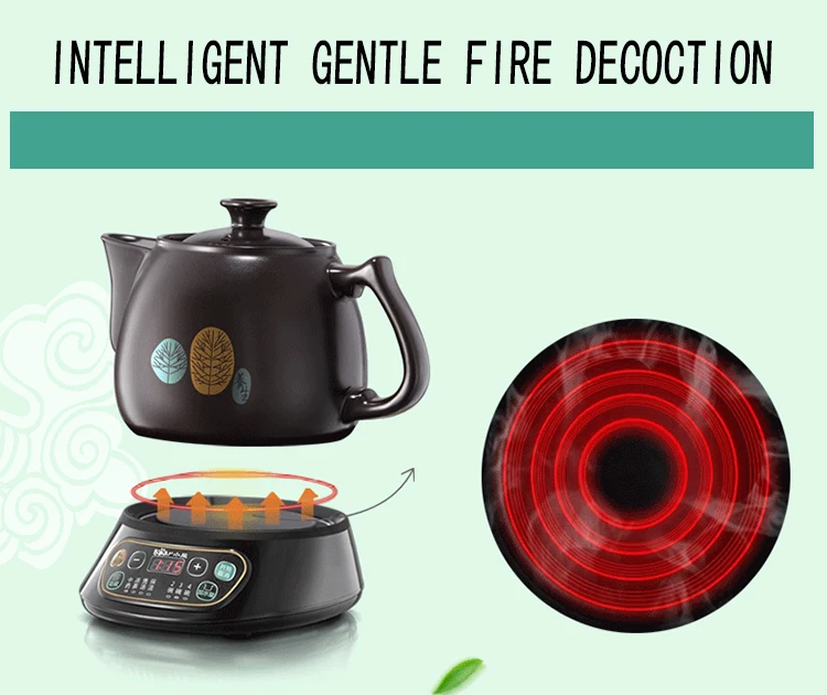 

Автоматический Электрический чайник, керамический горшок для кипячения трав, фарфоровый горшок для сохранения здоровья, легко чистить, микрокомпьютерное управление