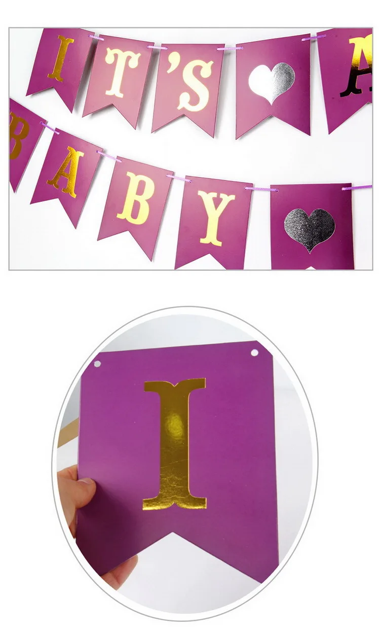 3M его девочка/мальчик ребенок душ буквы флаги Baby Shower вечерние бумага для баннера материал горячие продажи вечерние украшения поставщик