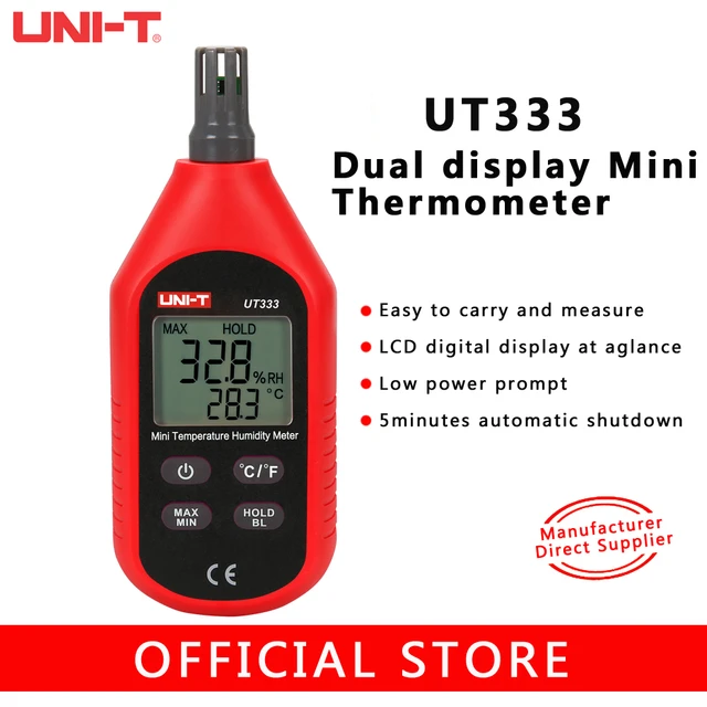 UNI-T UT333 UT333BT Mini Temperature Humidity Meter LCD Digital Air  Temperature Thermometer Hygrometer Gauge Tester MAX/MIN Mode - AliExpress