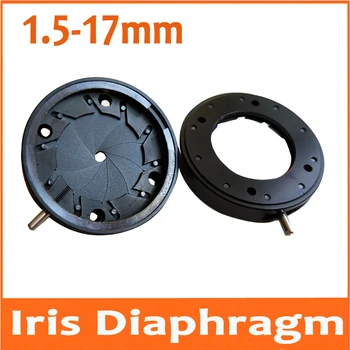 

1pc 1.5-17MM Amplifying Zoom Adjustable Iris Aperture Diaphragm for Microscope Digital Camera Telescope with 10 Blades