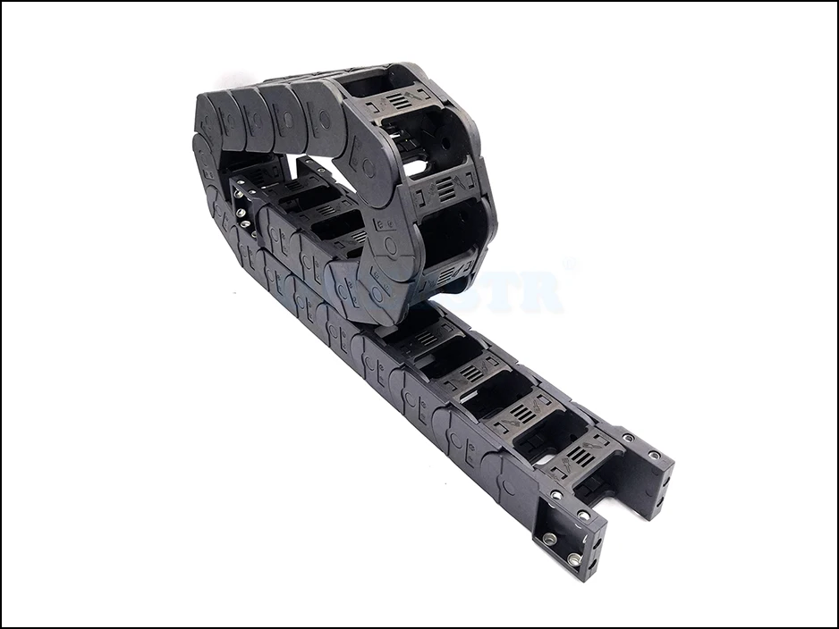 1 Meter 30x25mm Transmissin Chain Wire Carrier Drag Cable Towline With End Connectors For CNC Router Machine Tools Free Shipping 14