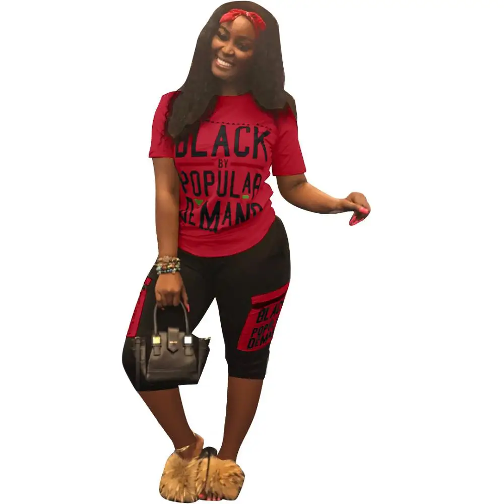 Women Tracksuit Sets 2 Piece Sets Short Sleeve Female Top Suit 2020 Summer Sport Pant Suits Female F986