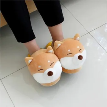 

Lovely Shiba Inu & Corgi Stuffed Animals Man Woman Couple Winter Shoes Soft Cotton Husky Dog Plush Toys Birthday Christmas Gifts