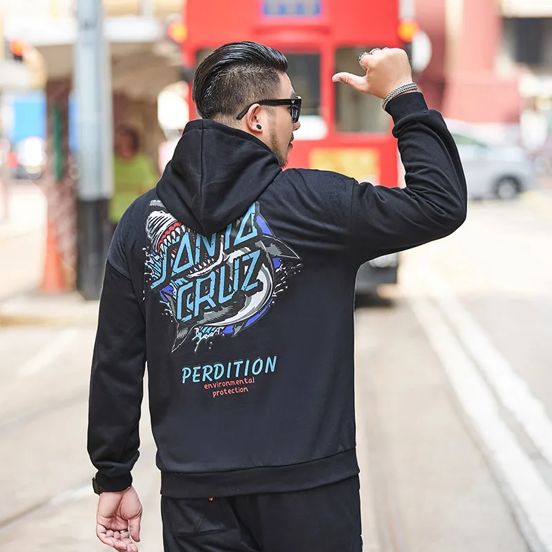 t19752 GXXH Sweatshirts men casual hoodies autumn new Hip Hop hooded pullover joggers hoodie plus size 7XL 6XL 5XL 4XL 3XL XXL - Цвет: t19752