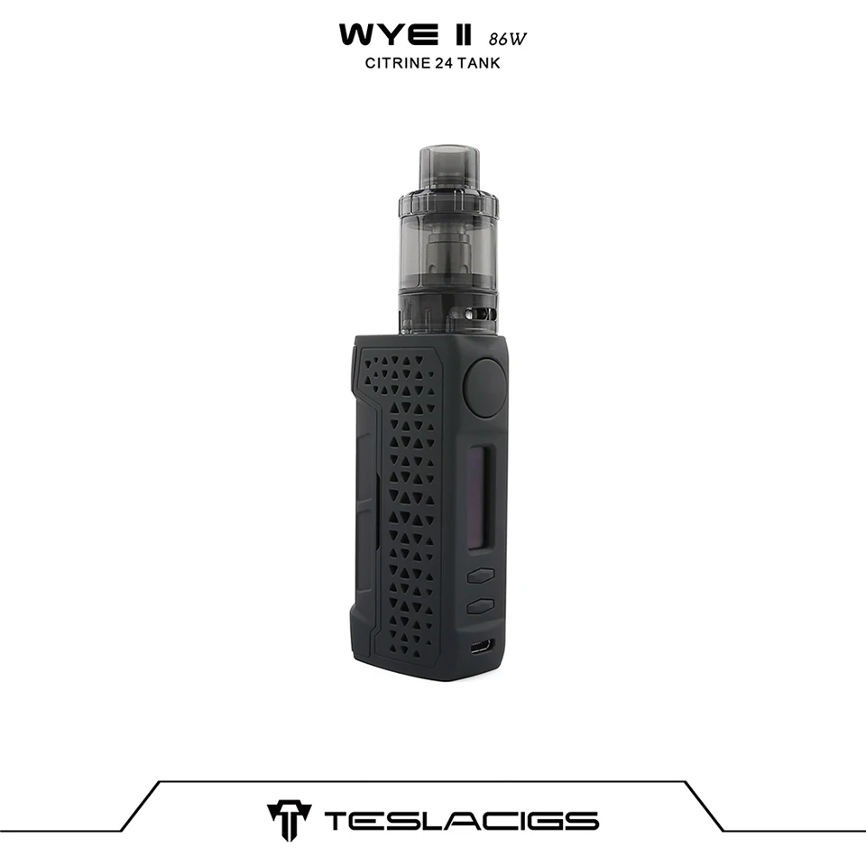 Original Veeape TESLACIGS WYE II 86W TC Vape Kit wi 4ml Citrine 24 Tank E cigarette vaping Kit vs Punk 86W Luxe Kit Shogun (3)