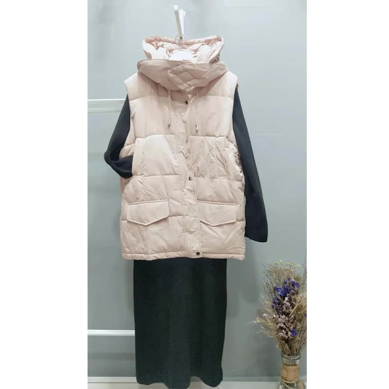 

2019 Winter New Style Loose Version down Feather Cotton Vest Versitile Waistcoat