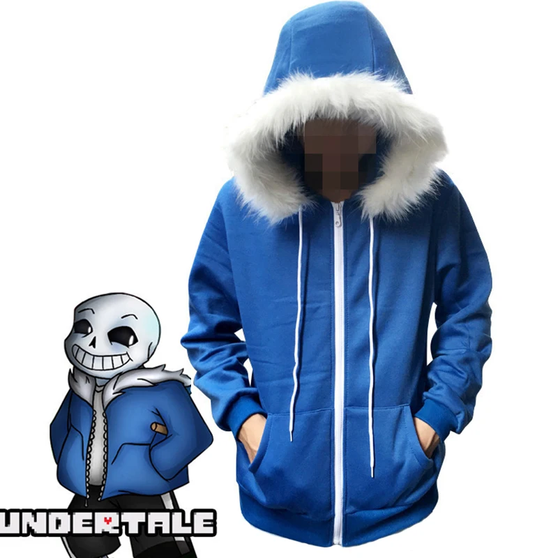 2019 Горячая игра Undertale Sans Косплей толстовки мужская зимняя куртка костюм скелет
