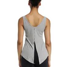 Жилет для фитнеса Топ для женщин свободные тонкие упражнения дышащие футболки женские спортивные быстросохнущие безрукавка для тренировки Топы TK0819B