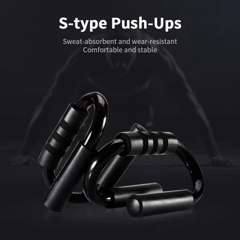 

2pcs S Shape Stand Bar Push Up Rack Board Anti-slip For Body Building Training System Home Fitness Exercise Equipment Trainer