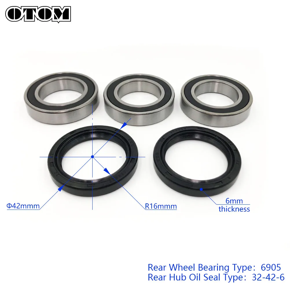 OTOM Motorcycle Rear 6905 Wheel Bearing 32*42*6mm Hub Oil Seal Kit Roller For YAMAHA YZ250F YZ250FX YZ450F Motorbike Accessories