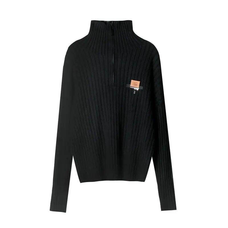 XITAO Knitted Sweater Fashion New Women Black
