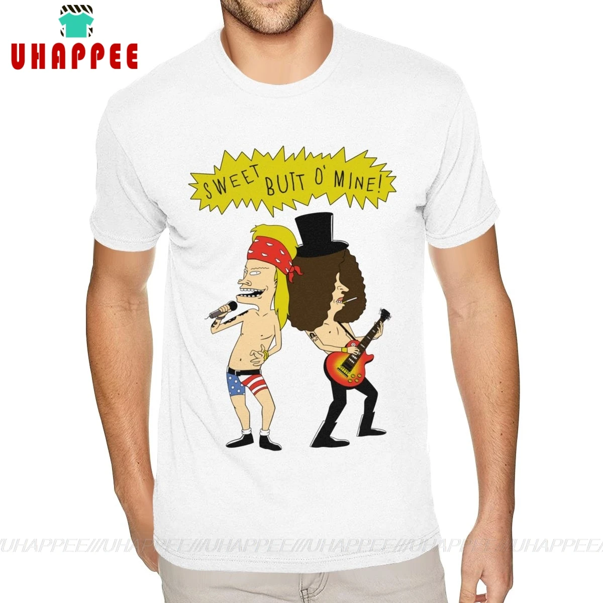 Мужская футболка с круглым вырезом Beavis And Butthead белая хлопковая короткими рукавами Make Your Own|Футболки| |