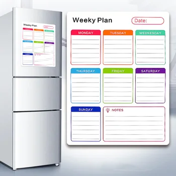 

Fridge Magnetic Whiteboard Weekly Planner Message Board Kitchen Daily Bulletin Memo Boards Fridge Magnet Drawing Calendar