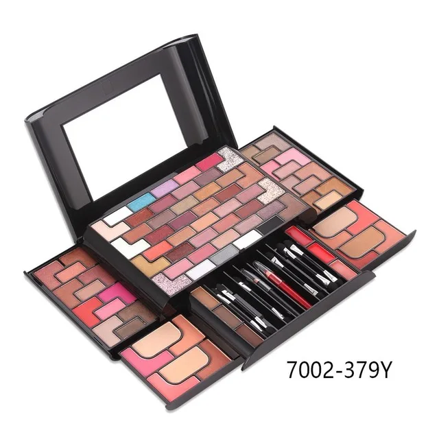 Набор для макияжа, полный Профессиональный набор для макияжа, коробка для косметики для женщин, 190 цветов, женские наборы для макияжа - Цвет: 7002-379Y
