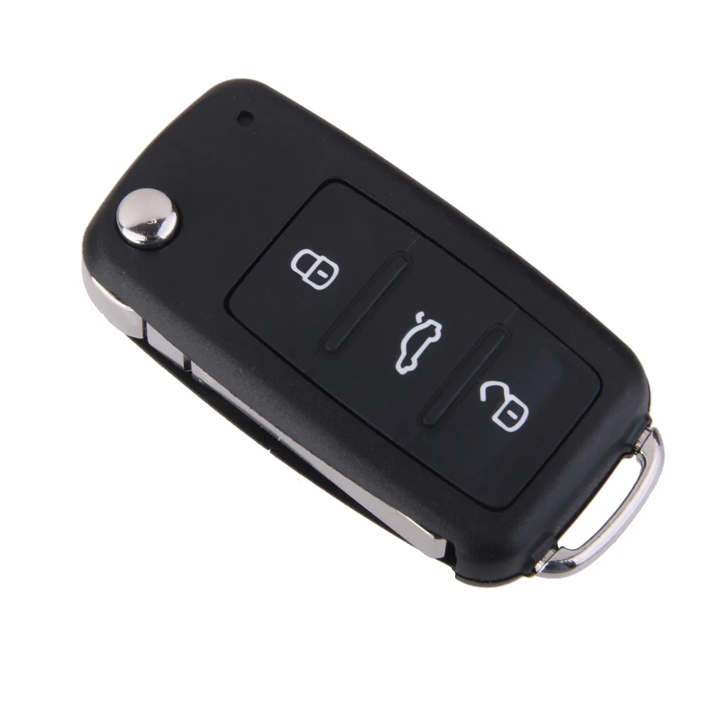 3 Button Car Key Fob Case Shell with Blade for VW GOLF MK6 Touareg Repair