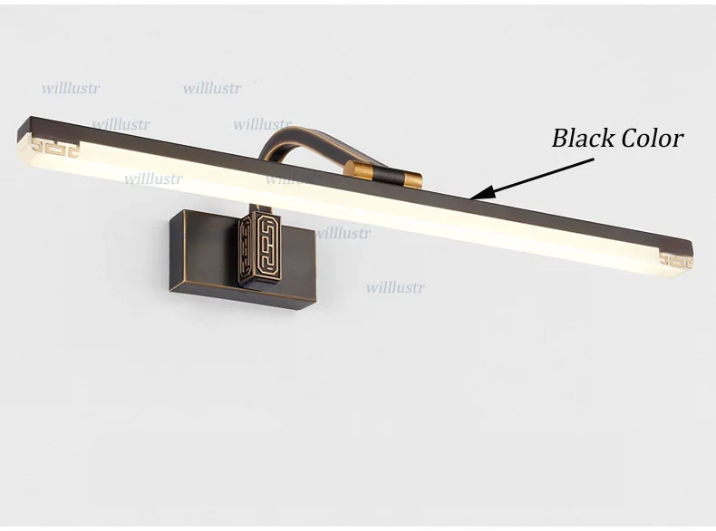 Современный Восточный дизайн, светодиодный подсветка для фотографий, косметическое зеркало, медное бра, ванная комната, гардеробная, вращающаяся настенная лампа