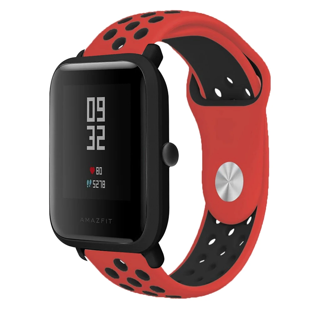 Силиконовый браслет для Huami Amazfit Bip ремешок gts ремешок 20 мм 22 мм ремешок для Amazfit stratos pace GTR браслет