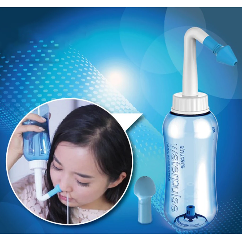 Travel Adults Kids Nasal Rinse Wash Nose Clean Irrigator Neti Pot Bottle