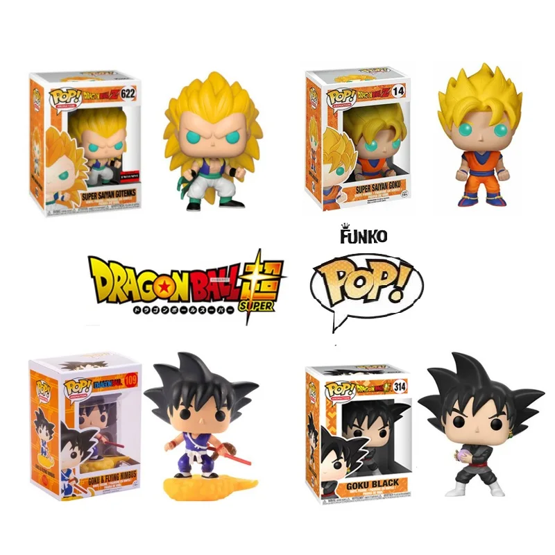 Funko POP Dragon Ball Супер Saiyan Goku Vegeta Фильм Виниловые экшн и Игрушечные Фигурки Коллекционная модель игрушки для детей
