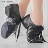 Men Jazz Dance Shoes 28-45 Size Soft Black Leather Ballet Practise Jazz Dance Shoes For Boys and Girls