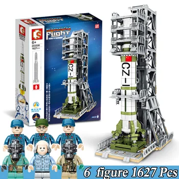 

SEMBO Blocks 1627Pcs Space Rocket Building Blocks DIY Educational Toys Star Wars Model For Children Constructor With 6 Figures
