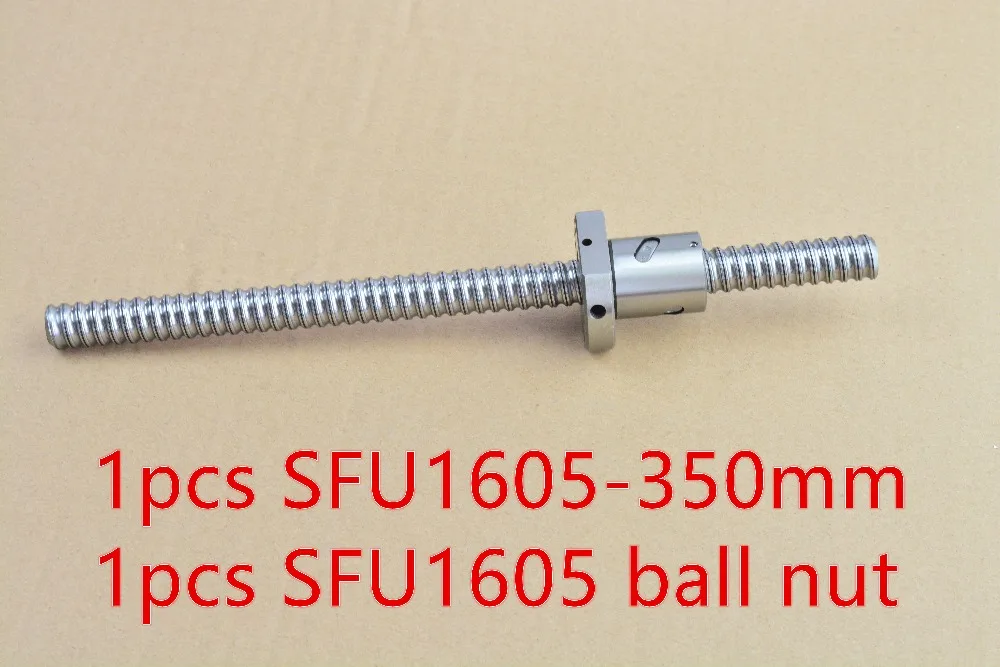 RM1605 диаметр 16 мм шариковый винт длина 350 плюс SFU1605 гайка CNC DIY Резьбовая машина 1 шт.