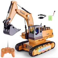 Моделирование 8-канальный зарядное устройство дистанционного Управление инженерной модель автомобиля Детская Электрический экскаватор кофта для мальчиков с рисунком машин, игрушка, подарок на день рождения